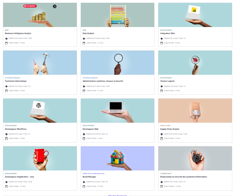 grille-matiere-OC Mooc pour les Dev : Article 2 : OpenClassrooms